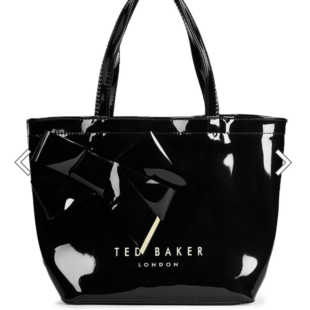 Ted Baker Glossy Black Tote with Bow: Nikicon